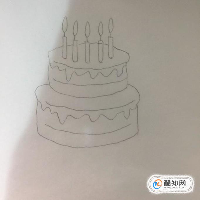 生日蛋糕的简笔画法