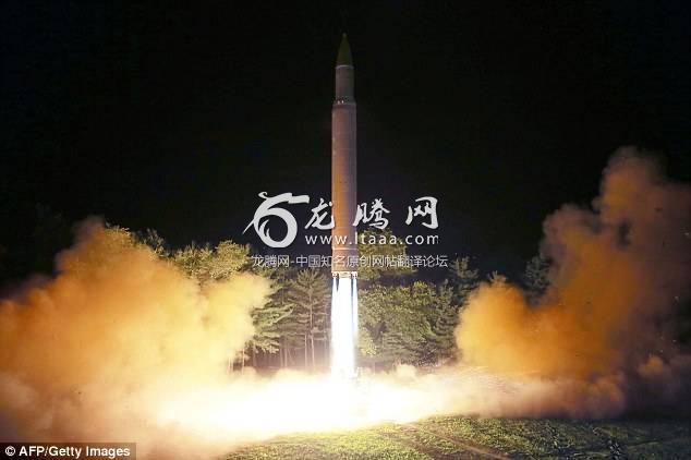 North Korea's intercontinental ballistic missile during a test in July