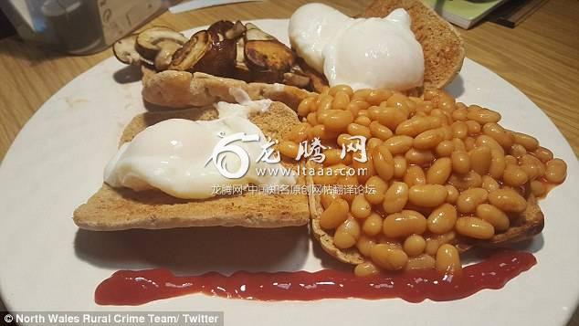 Referring to the incident the team tweeted a picture of a meat-free breakfast with a line of ketchup underneath it saying: 'At some point you have to draw a line under it...'