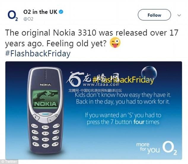 Pictured the original Nokia 3310 phone was released on September 1 2000. Nokia sold more than 126 million units of the inaugural 3310 device