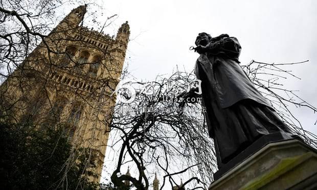 Statue of Emmeline Pankhurst near the Houses of Parliament