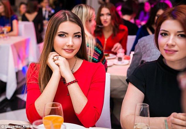 Dress to impress: The female members who are 20 years old in average wear glamorous makeup and evening dresses while the male members travel from China especially