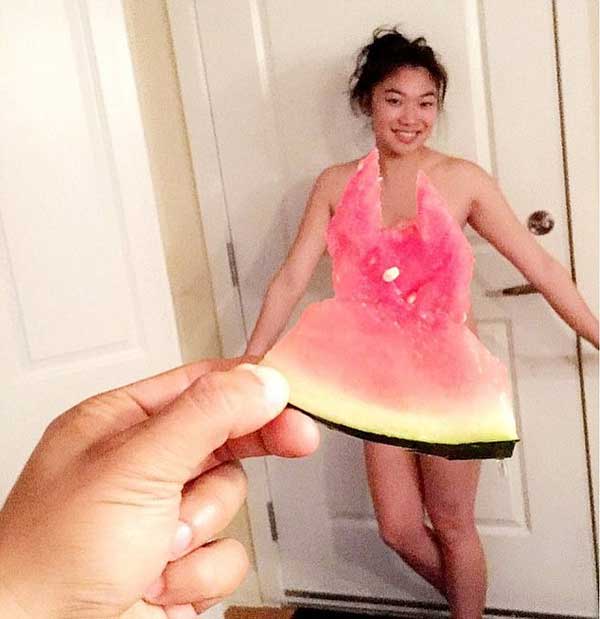 清凉一夏！魔性“西瓜裙”风靡社交网络