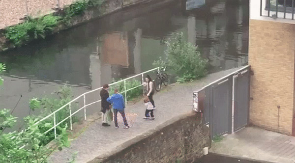 英国男子路边放1.5万枚硬币 网上直播路人反应