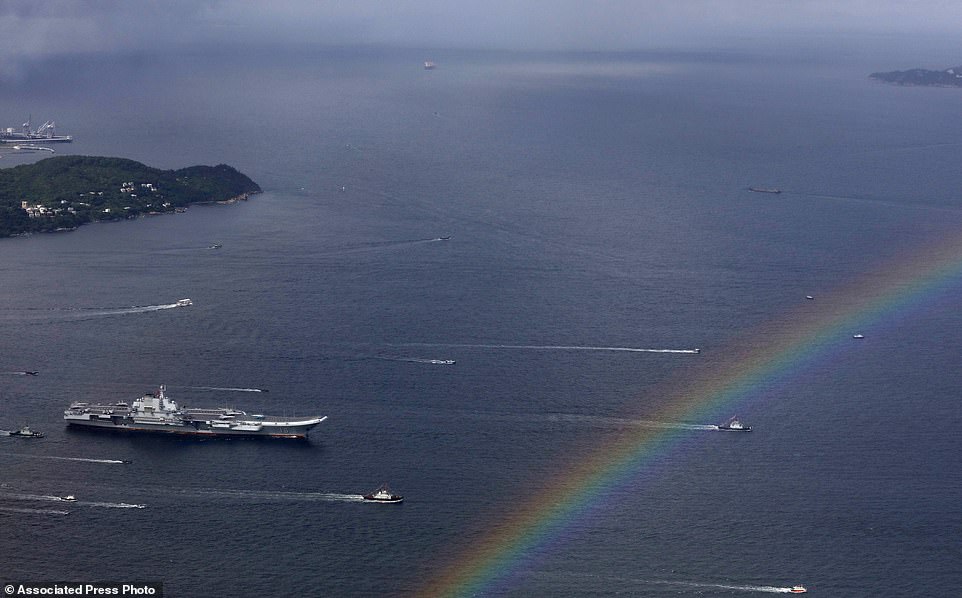 The Liaoning's most recent drills at the weekend included operations in the Taiwan Strait that were closely monitored by Taiwan's military given recent tensions with Beijing which regards the island as a breakaway province