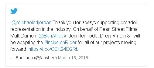 达蒙、阿弗莱克等响应inclusion rider 这个条款究竟是什么