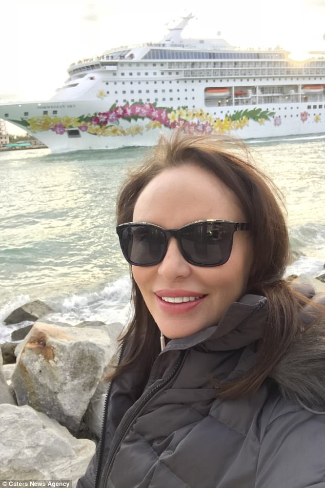 Emma (pictured while on her cruise in the Mediterranean)  believes the four lavish dates she's been on so far have cost about $14000 (￡10000) altogether