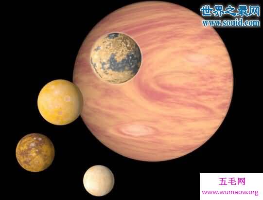 太阳系最大的行星，木星(体积是地球的1316倍)