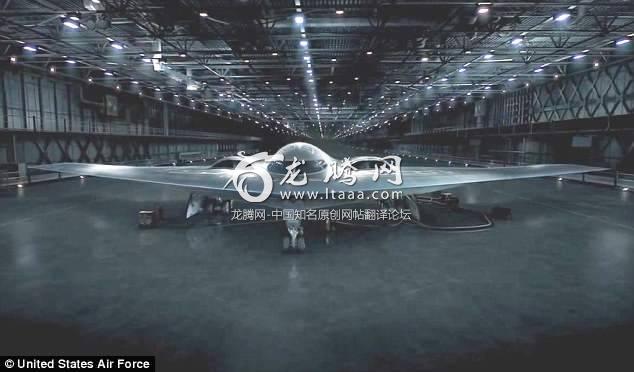 The cliffhanger at the end of the Chinese video video that bore a striking resemblance to the advert taken out by the US weapons manufacturer Northrop Grumman in 2015 (pictured)