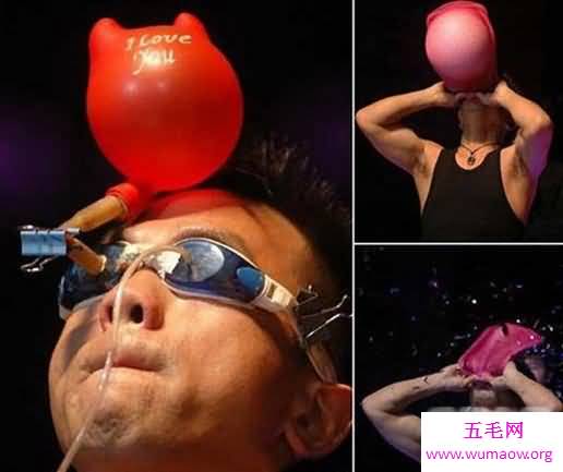 用人体器官创造的变态世界纪录，奇人能尿出5米远