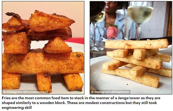 食物“叠叠乐”成社交媒体新潮流 网友争相挑战（组图）
