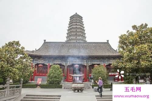 法门寺，中国的历史性建筑，雄伟壮丽