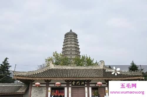 法门寺，中国的历史性建筑，雄伟壮丽