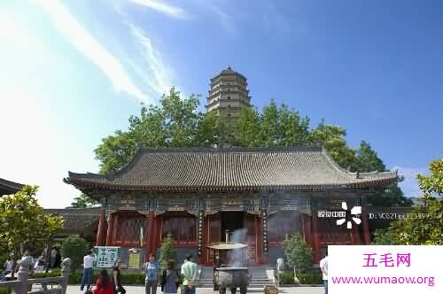 法门寺，中国的历史性建筑，雄伟壮丽