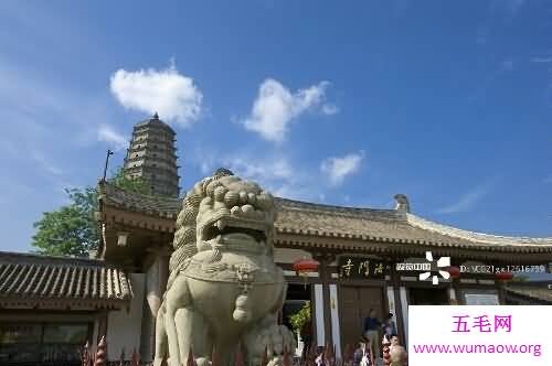 法门寺，中国的历史性建筑，雄伟壮丽