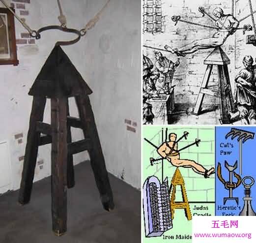 欧洲十大酷刑，女巫的椅子铁钉直接钉入身体(不敢看)