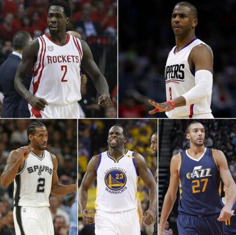 2017NBA最佳防守阵容出炉：格林戈贝尔领衔，贝弗利入选一阵