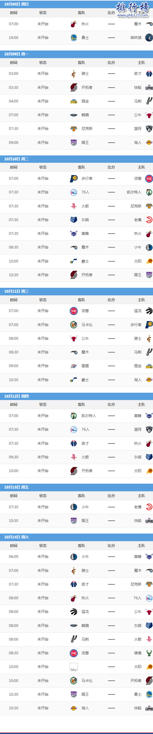 2017-2018NBA季前赛什么时候开始，2018NBA季前赛赛程