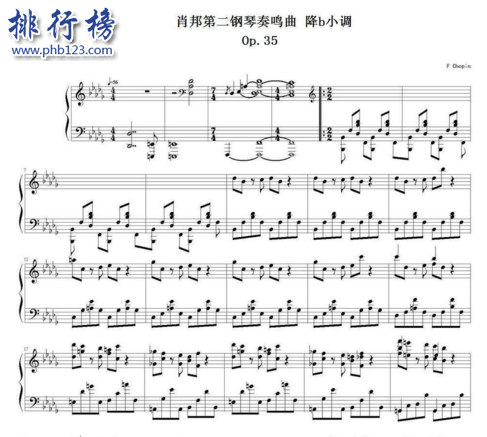 钢琴世界十大名曲排行榜：肖邦钢琴曲上榜三首