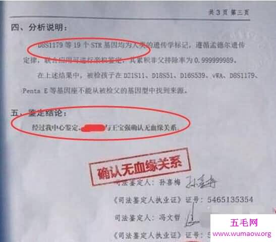 网传王宝强亲子鉴定结果，报告漏洞百出纯属谣言