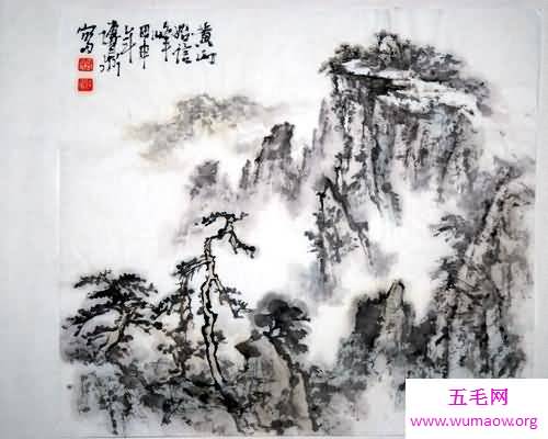 有山有水中国画中的国画山水，诗情画意