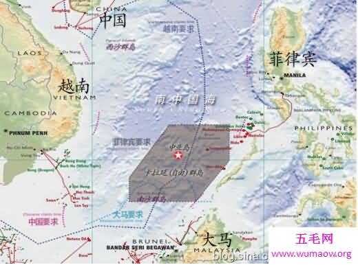 南沙群岛中业岛地图曝光，中业岛是怎么丢的