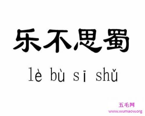 乐不思蜀——不是快乐的像只老鼠而是不能流连忘返。