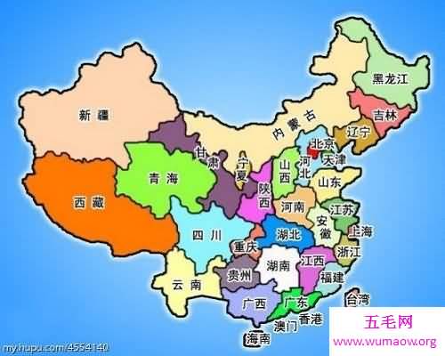 中国有多少个省，每个省又有多大？