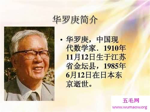 华罗庚的故事介绍 华罗庚个人资料介绍