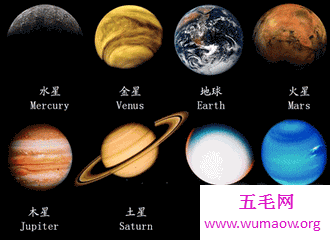 八大行星排列顺序 木星两种顺序都名列前茅