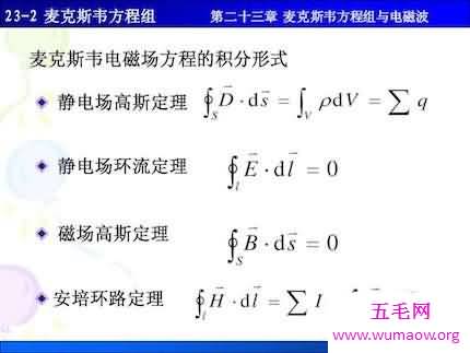 麦克斯韦方程组带你去认识这么一个方程组让你有不一样的认识