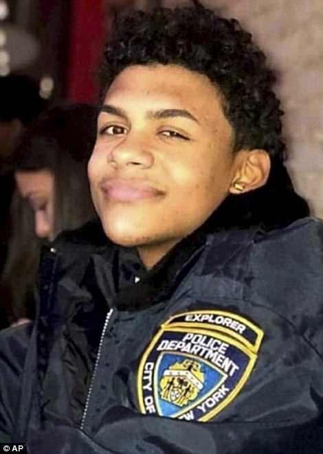 Lesandro Guzman-Feliz (pictured) a 15-year-old aspiring NYPD cop was beaten and stabbed to death outside of a Bronx bodega last week in what the police say was a case of mistaken identity