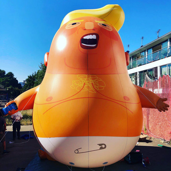 特朗普访英 英国民众为他办了一场“反特嘉年华”