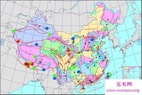 中国四大地震带形成的原因，分别集中在哪些地方