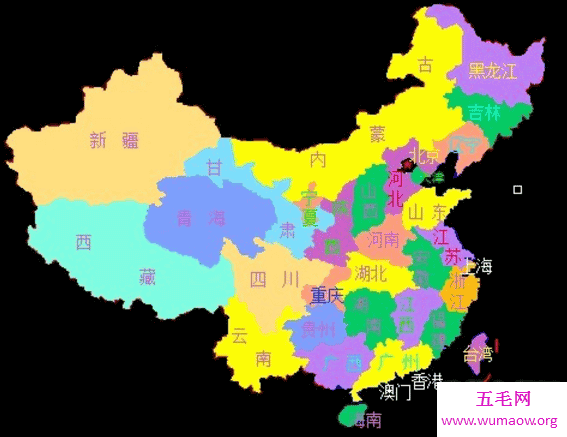 中国省份地图，教你快速记住“公鸡”身上的各个小部件