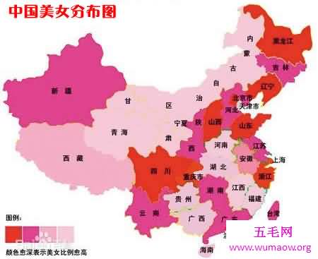 2016中国美女最多的城市，中国美女分布图(哈尔滨既然第一)