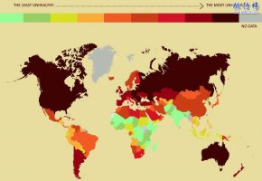 2017年全球最不健康国家和最健康的国家TOP10