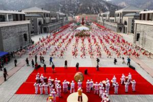 延安1200人腰鼓表演成功，打破世界之最世界纪录