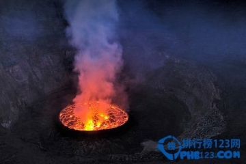 世界上最大的熔岩湖：尼拉贡戈火山坑