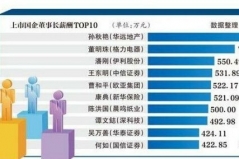 上市国企董事长薪酬top10