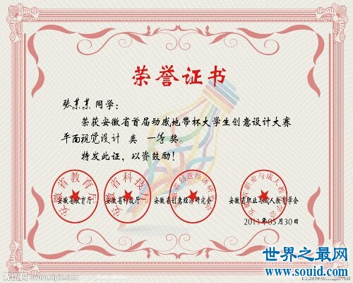 我们获得奖项的奖励——荣誉证书模板