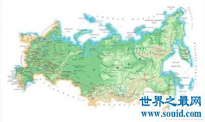 世界上面积最大的国家的地图-俄罗斯地图