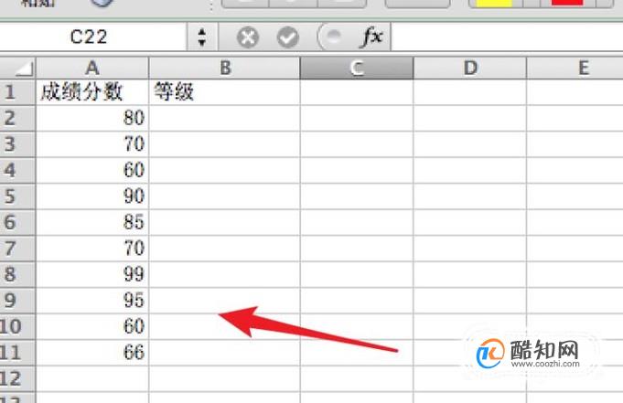 如何利用excel的IF函数根据成绩评定等级