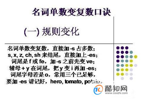 名词复数变化规则汇总