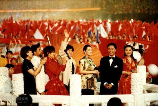 1997年香港回归晚会，无数影星齐聚为香港祝福