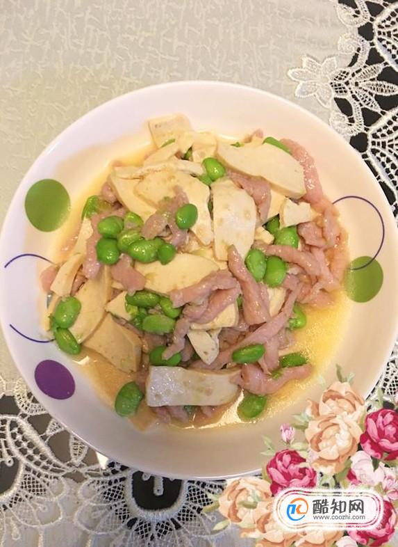 毛豆米肉丝炒豆干的家常做法