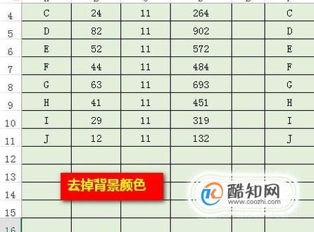 在excel文档里如何去掉背景颜色