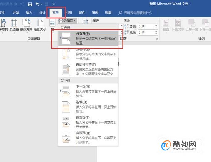 word文档中如何显示分页符